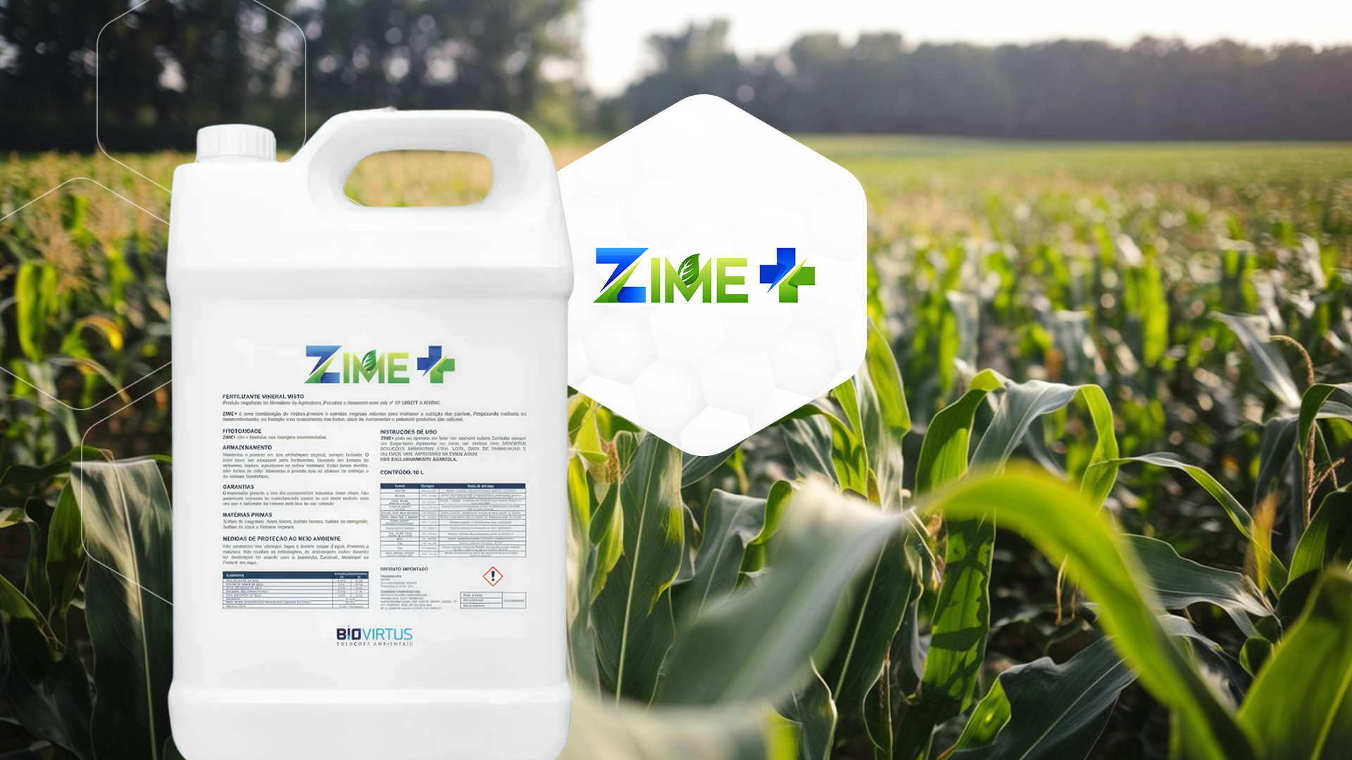 Galão do fertilizante foliar ZIME+ (micronutrientes e extratos vegetais) – BioVirtus